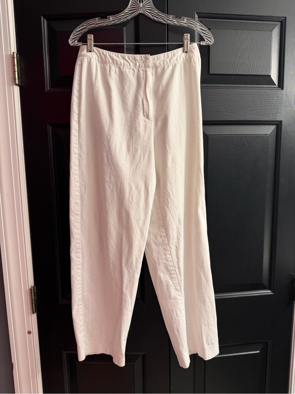 Womens Size 12 Coldwater Creek White Straight Chinos Ankle Pants